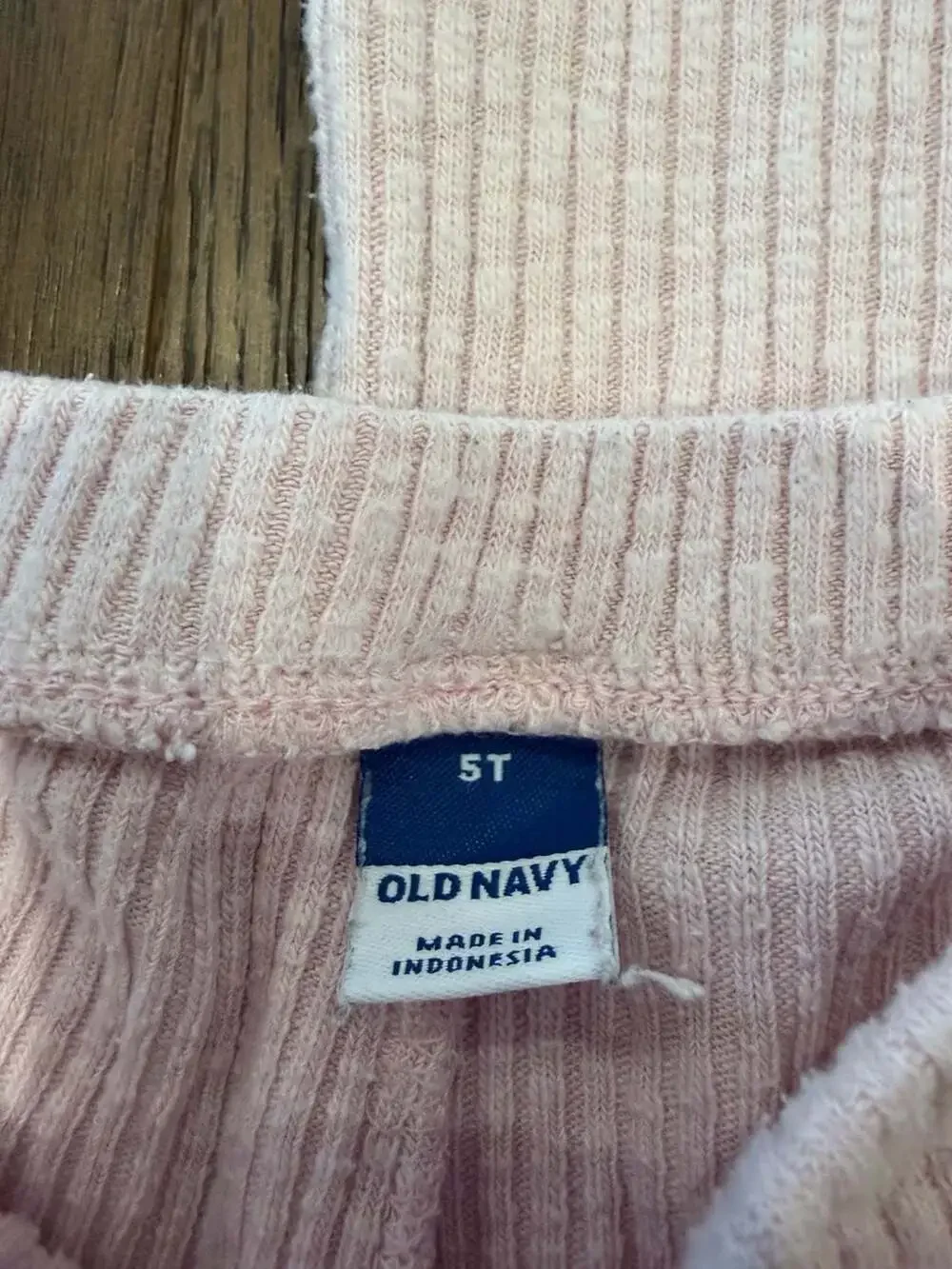 Old Navy Girls Light Pink Ribbed Flared Leggings Size 5T